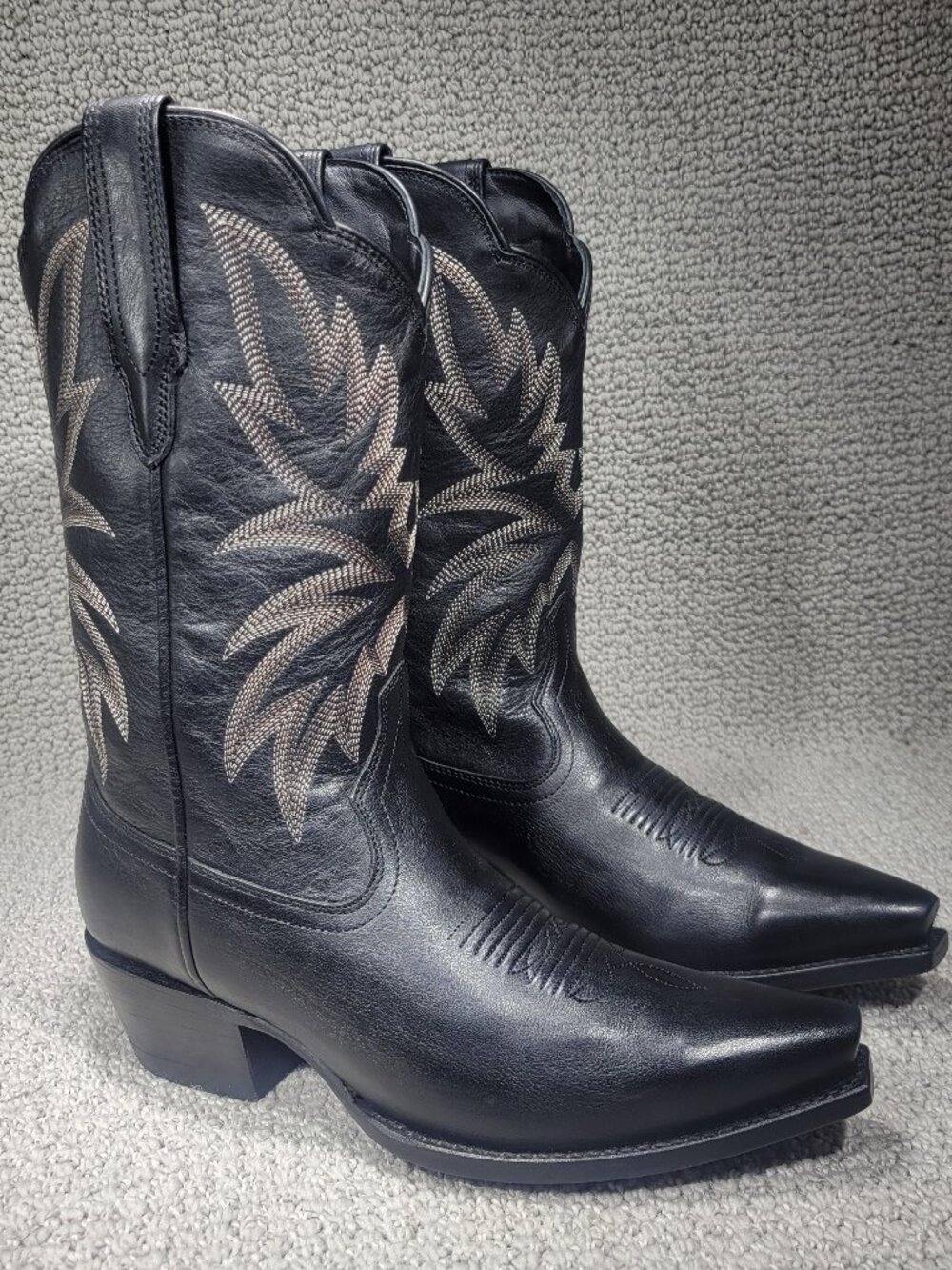 Tecovas The Sadie Women's Size 8B Midnight Cowhide Pull on Cowgirl Boots